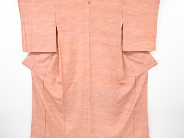 リサイクル　霞模様一つ紋色無地着物